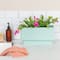 Hello Honey® 11" Mint Ceramic Hobnail Planter with Scalloped Edge